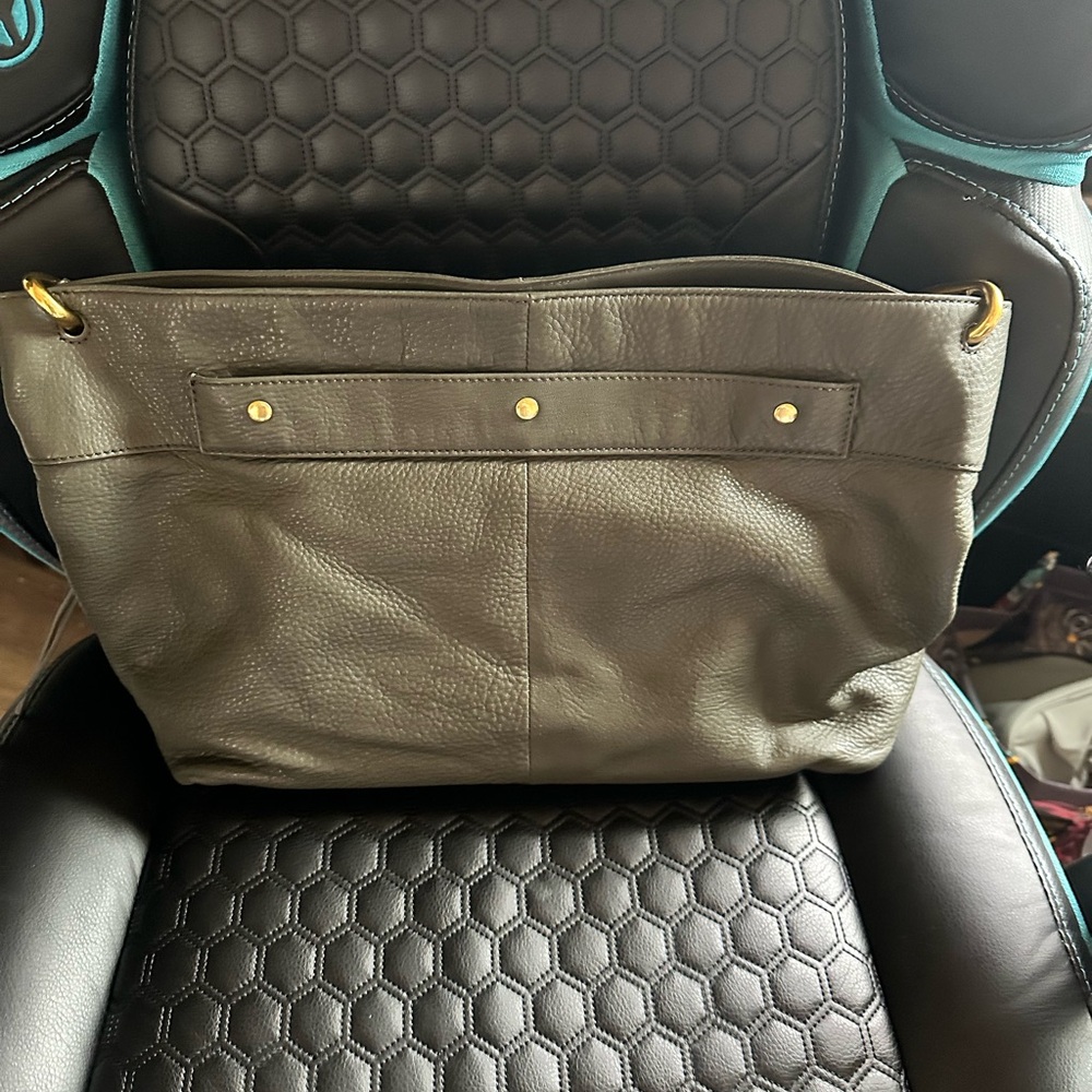 HOBO Olive Green Leather Hobo Bag